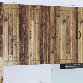 Virtuves Sienas Skapītis Ar Plauktu Vecs Koks 50 X 31 X 100 Cm Vidaxl