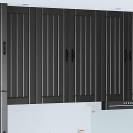 Virtuves Sienas Skapītis Ar Plauktu Melna 80 X 31 X 100 Cm Vidaxl