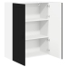 Virtuves Sienas Skapītis Ar Plauktu Melna 80 X 31 X 100 Cm Vidaxl