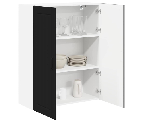 Virtuves Sienas Skapītis Ar Plauktu Melna 80 X 31 X 100 Cm Vidaxl