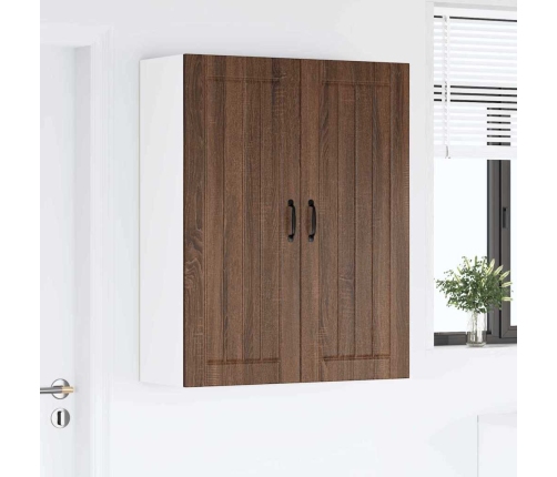 Virtuves Sienas Skapītis Ar Durvīm Brūns Ozols 80 X 31 X 100 Cm Vidaxl