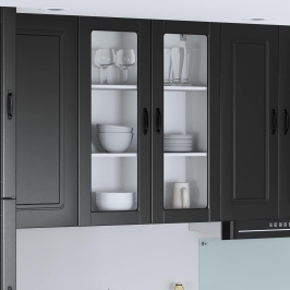 Virtuves Sienas Skapītis Ar Plauktu Melna 80 X 31 X 100 Cm Vidaxl