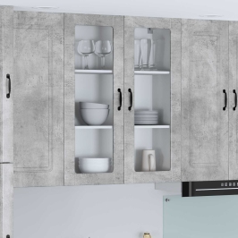 Virtuves Sienas Skapītis Betona Pelēks 80 X 31 X 100 Cm Vidaxl