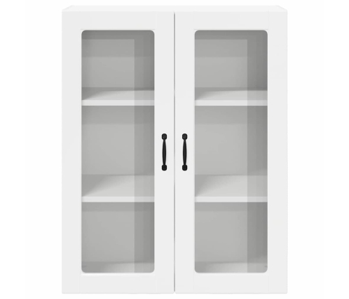 Virtuves Sienas Skapītis Ar Plauktu Augsta Spīduma Baltā Krāsa Vidaxl