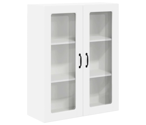 Virtuves Sienas Skapītis Ar Plauktu Augsta Spīduma Baltā Krāsa Vidaxl