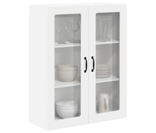 Virtuves Sienas Skapītis Ar Plauktu Augsta Spīduma Baltā Krāsa Vidaxl