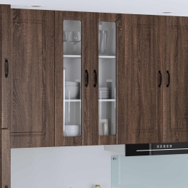 Virtuves Sienas Skapītis Ar Durvīm Brūns Ozols 60 X 31 X 100 Cm Vidaxl