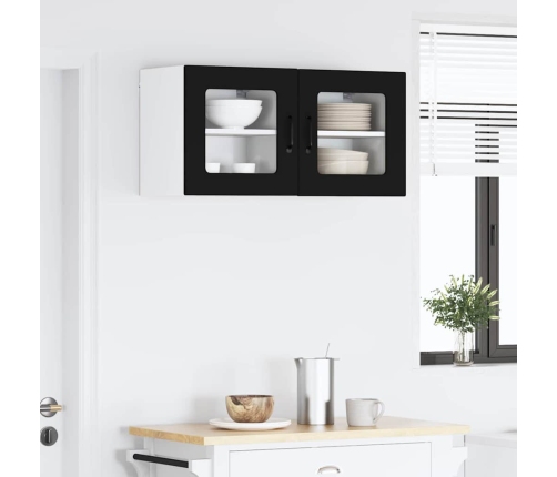 Virtuves Sienas Skapītis Ar Plauktu 2 Pcs Melna 40 X 31 X 40 Cm Vidaxl