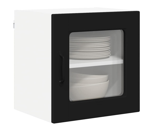 Virtuves Sienas Skapītis Ar Plauktu 2 Pcs Melna 40 X 31 X 40 Cm Vidaxl