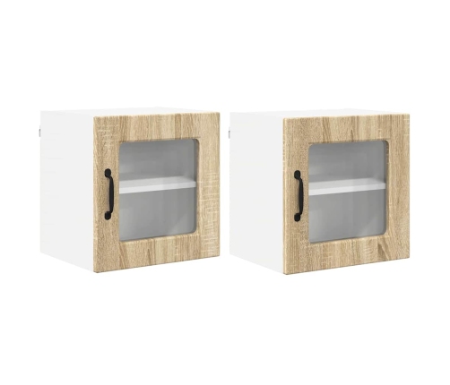 Virtuves Sienas Skapītis 2 Pcs Sonoma Ozols 40 X 31 X 40 Cm Vidaxl