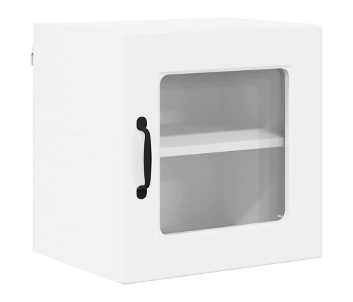 Virtuves Sienas Skapītis Ar Plauktu Augsta Spīduma Baltā Krāsa Vidaxl