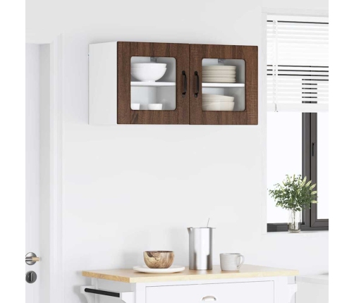 Virtuves Sienas Skapītis 2 Pcs Brūns Ozols 40 X 31 X 40 Cm Vidaxl