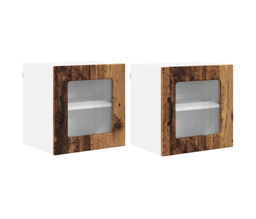 Virtuves Sienas Skapītis 2 Pcs Vecs Koks 40 X 31 X 40 Cm Vidaxl