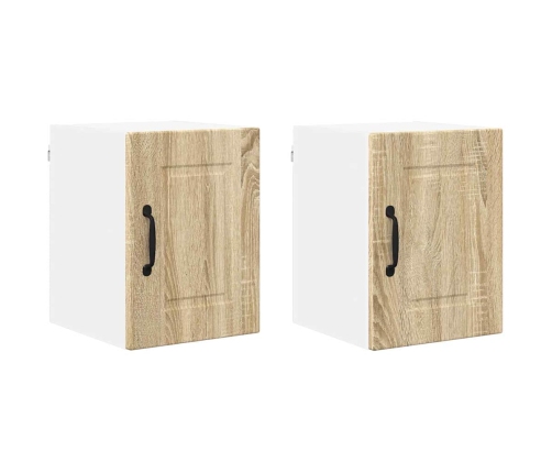 Virtuves Sienas Skapītis 2 Pcs Sonoma Ozols 30 X 31 X 40 Cm Vidaxl