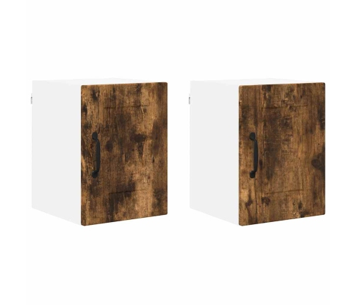 Virtuves Sienas Skapītis 2 Pcs Dūmaka Ozols 30 X 31 X 40 Cm Vidaxl