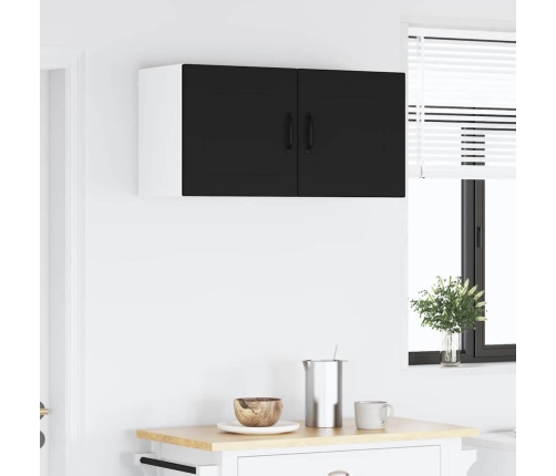 Virtuves Sienas Skapītis Ar Plauktu 2 Pcs Melna 40 X 31 X 40 Cm Vidaxl