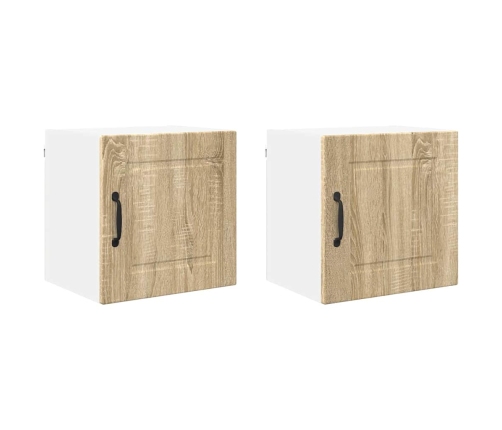 Virtuves Sienas Skapītis 2 Pcs Sonoma Ozols 40 X 31 X 40 Cm Vidaxl
