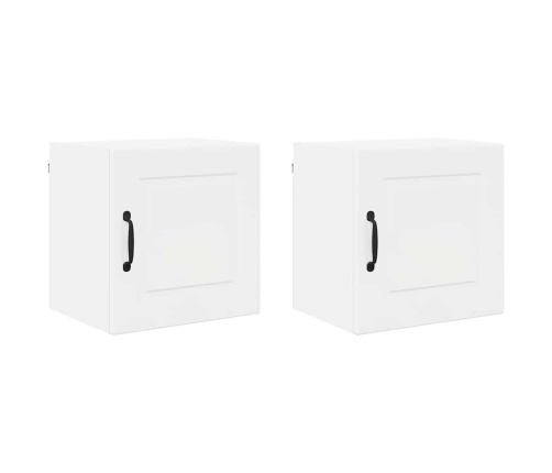 Virtuves Sienas Skapītis 2 Pcs Augsta Spīduma Baltā Krāsa Vidaxl