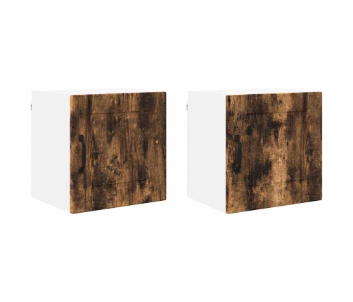 Virtuves Sienas Skapītis 2 Pcs Dūmaka Ozols 40 X 31 X 40 Cm Vidaxl