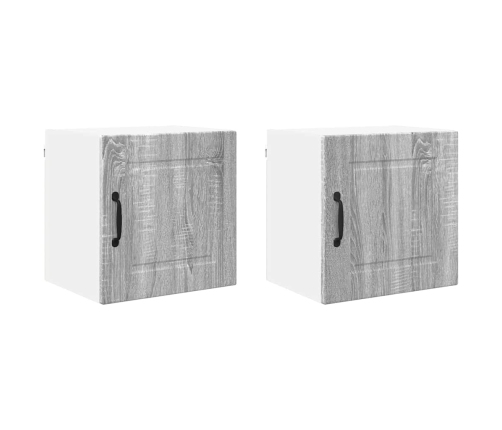 Virtuves Sienas Skapītis 2 Pcs Pelēks Sonoma 40 X 31 X 40 Cm Vidaxl