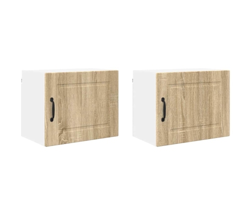 Virtuves Sienas Skapītis 2 Pcs Sonoma Ozols 50 X 31 X 40 Cm Vidaxl