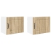 Virtuves Sienas Skapītis 2 Pcs Sonoma Ozols 50 X 31 X 40 Cm Vidaxl