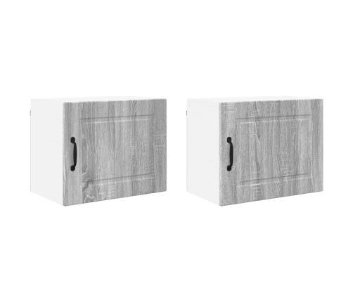Virtuves Sienas Skapītis 2 Pcs Pelēks Sonoma 50 X 31 X 40 Cm Vidaxl