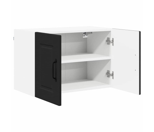Virtuves Sienas Skapītis Ar Plauktu 2 Pcs Melna 60 X 31 X 40 Cm Vidaxl