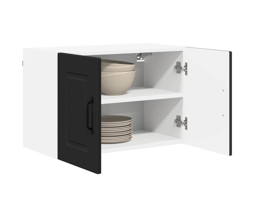 Virtuves Sienas Skapītis Ar Plauktu 2 Pcs Melna 60 X 31 X 40 Cm Vidaxl