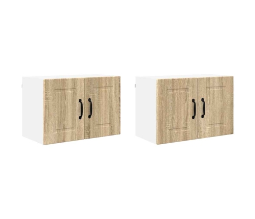 Virtuves Sienas Skapītis 2 Pcs Sonoma Ozols 60 X 31 X 40 Cm Vidaxl