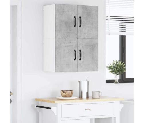 Virtuves Sienas Skapītis 2 Pcs Betona Pelēks 60 X 31 X 40 Cm Vidaxl