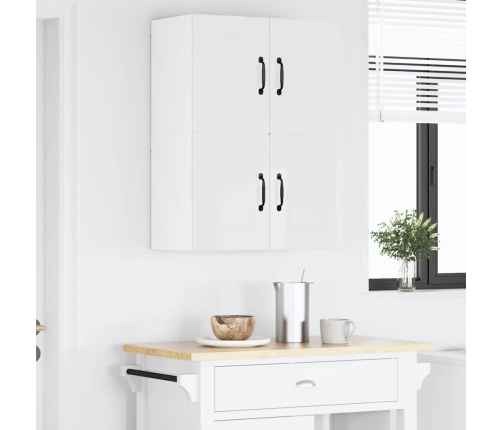 Virtuves Sienas Skapītis 2 Pcs Augsta Spīduma Baltā Krāsa Vidaxl