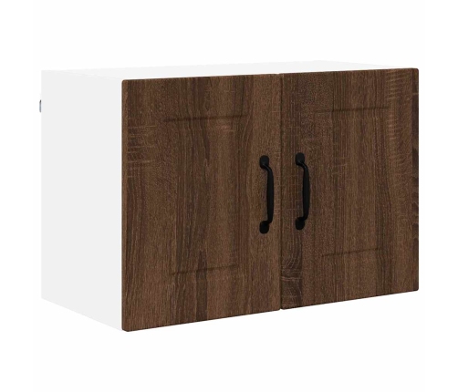 Virtuves Sienas Skapītis Ar Plauktu Brūns Ozols 60 X 31 X 40 Cm Vidaxl