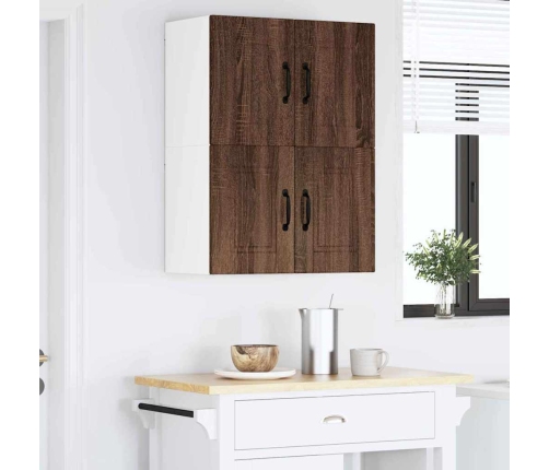 Virtuves Sienas Skapītis 2 Pcs Brūns Ozols 60 X 31 X 40 Cm Vidaxl