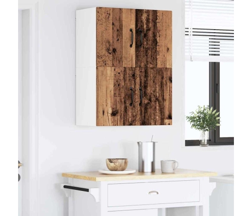 Virtuves Sienas Skapītis 2 Pcs Vecs Koks 60 X 31 X 40 Cm Vidaxl