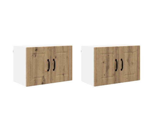 Virtuves Sienas Skapītis 2 Pcs Artisānā Ozols 60 X 31 X 40 Cm Vidaxl