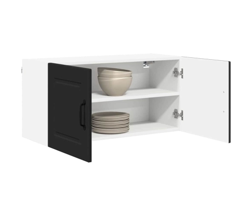 Virtuves Sienas Skapītis Ar Plauktu Melna 80 X 31 X 40 Cm Vidaxl