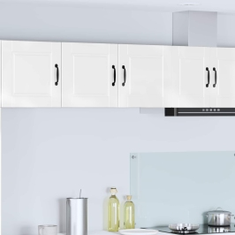 Virtuves Sienas Skapītis Ar Plauktu Augsta Spīduma Baltā Krāsa Vidaxl