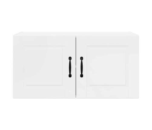 Virtuves Sienas Skapītis Ar Plauktu Augsta Spīduma Baltā Krāsa Vidaxl