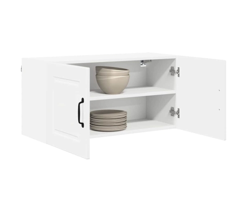 Virtuves Sienas Skapītis Ar Plauktu Augsta Spīduma Baltā Krāsa Vidaxl