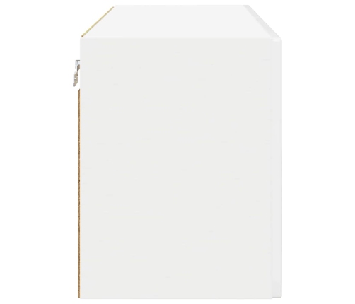 Virtuves Sienas Skapītis Ar Plauktu Augsta Spīduma Baltā Krāsa Vidaxl