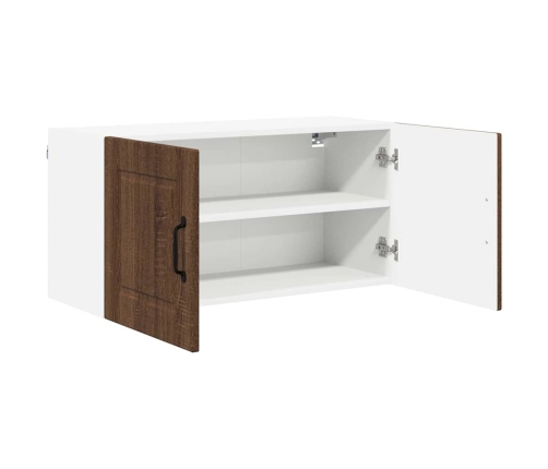 Virtuves Sienas Skapītis Ar Plauktu Brūns Ozols 80 X 31 X 40 Cm Vidaxl