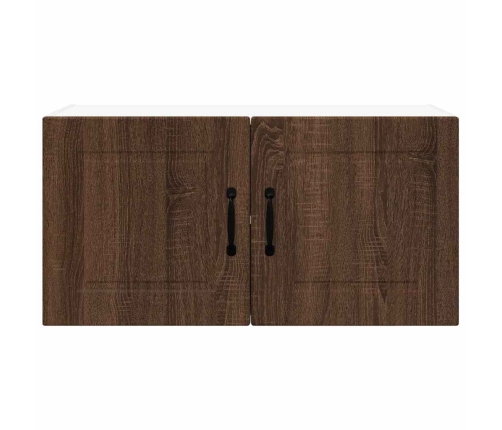 Virtuves Sienas Skapītis Ar Plauktu Brūns Ozols 80 X 31 X 40 Cm Vidaxl