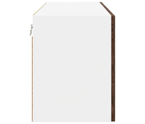 Virtuves Sienas Skapītis Ar Plauktu Brūns Ozols 80 X 31 X 40 Cm Vidaxl