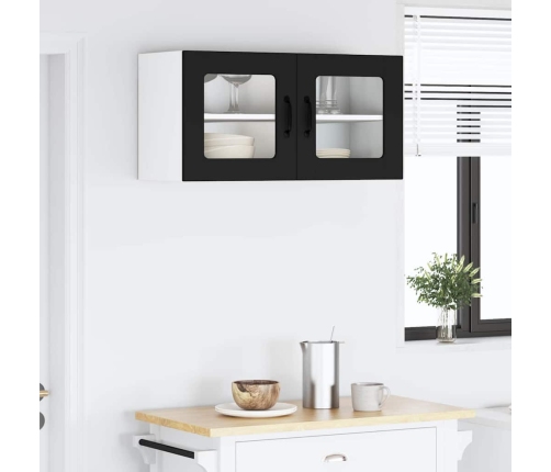 Virtuves Sienas Skapītis Ar Plauktu Melna 80 X 31 X 40 Cm Vidaxl