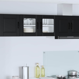 Virtuves Sienas Skapītis Ar Plauktu Melna 80 X 31 X 40 Cm Vidaxl