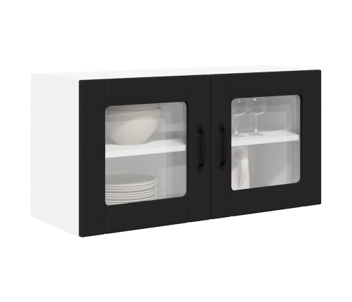 Virtuves Sienas Skapītis Ar Plauktu Melna 80 X 31 X 40 Cm Vidaxl