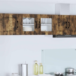 Virtuves Sienas Skapītis Ar Durvīm Dūmaka Ozols 80 X 31 X 40 Cm Vidaxl