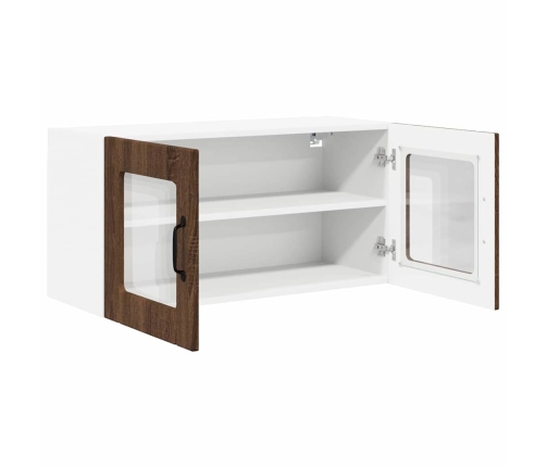 Virtuves Sienas Skapītis Ar Plauktu Brūns Ozols 80 X 31 X 40 Cm Vidaxl