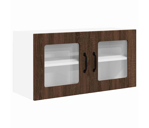 Virtuves Sienas Skapītis Ar Plauktu Brūns Ozols 80 X 31 X 40 Cm Vidaxl